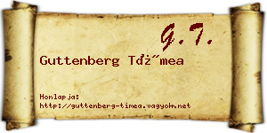 Guttenberg Tímea névjegykártya
