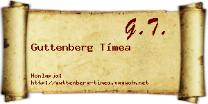 Guttenberg Tímea névjegykártya