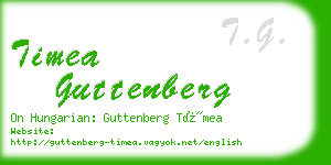timea guttenberg business card